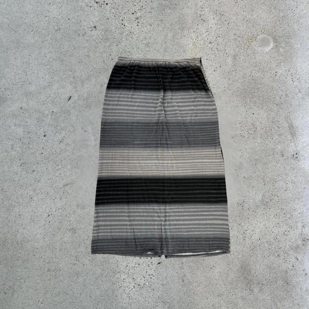 Vintage striped maxi skirt // plus size